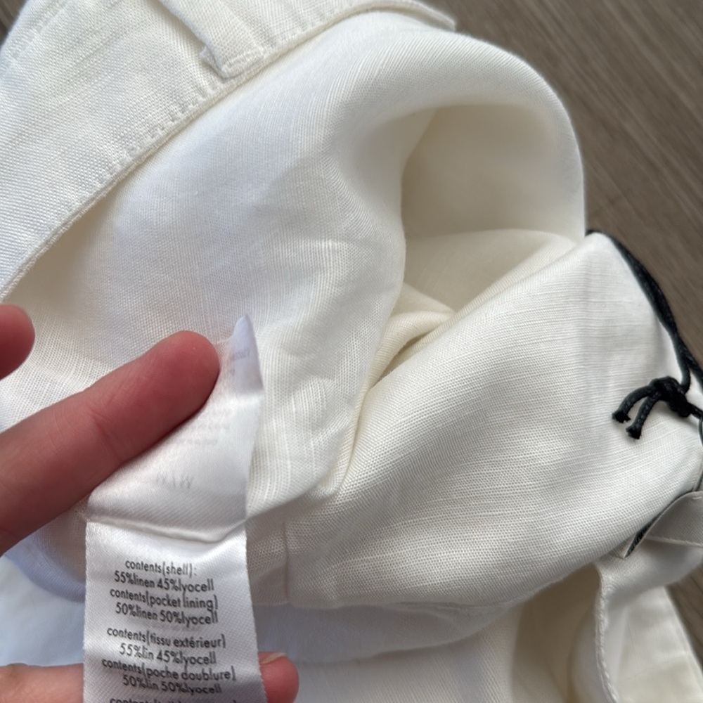 Onia Air Linen Boyfriend Short Solid White NWT size medium - Picture 9 of 9